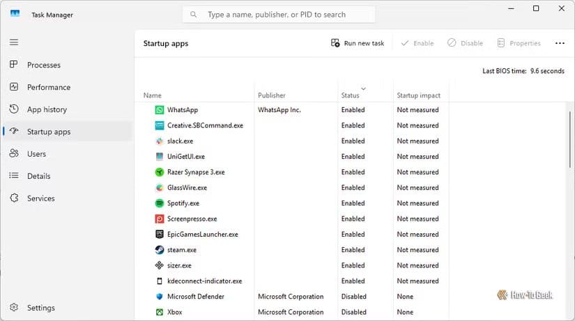 w11-startup-apps كيفية تسريع إقلاع Windows بإيقاف برامج بدء التشغيل