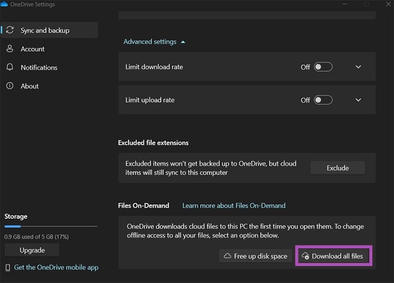 Free-Up-Space-with-OneDrive-On-Demand-5 كيفية استعادة مساحة التخزين بسهولة باستخدام ميزة OneDrive عند الطلب
