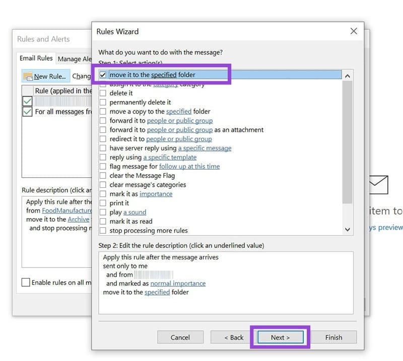How-to-Automatically-Move-Emails-to-a-Folder-in-Outlook-10 طريقة تنظيم رسائل Outlook تلقائيًا داخل المجلدات بخطوات سهلة
