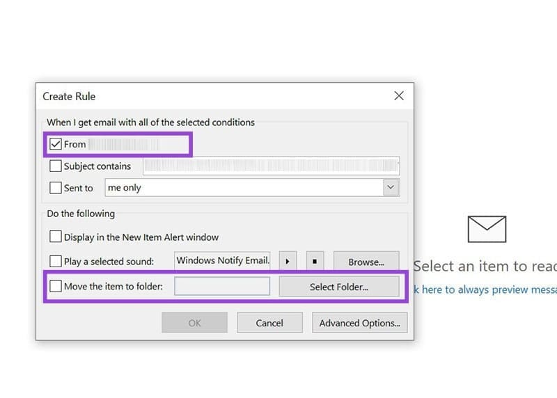 How-to-Automatically-Move-Emails-to-a-Folder-in-Outlook-2 طريقة تنظيم رسائل Outlook تلقائيًا داخل المجلدات بخطوات سهلة
