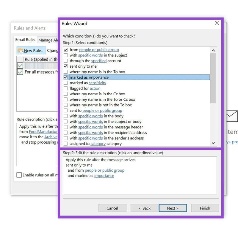 How-to-Automatically-Move-Emails-to-a-Folder-in-Outlook-8 طريقة تنظيم رسائل Outlook تلقائيًا داخل المجلدات بخطوات سهلة