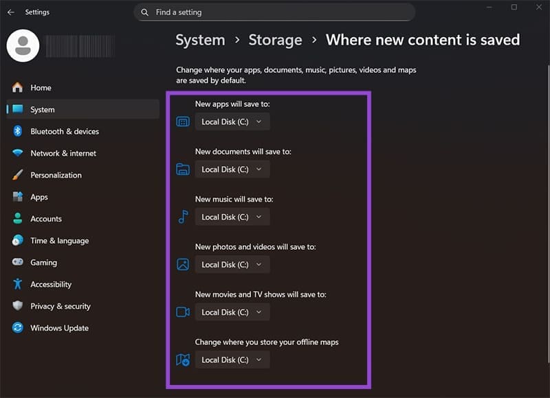 How-to-Change-the-Default-Drive-in-Windows-11-2 تغيير موقع الحفظ الافتراضي في Windows 11 خطوة بخطوة
