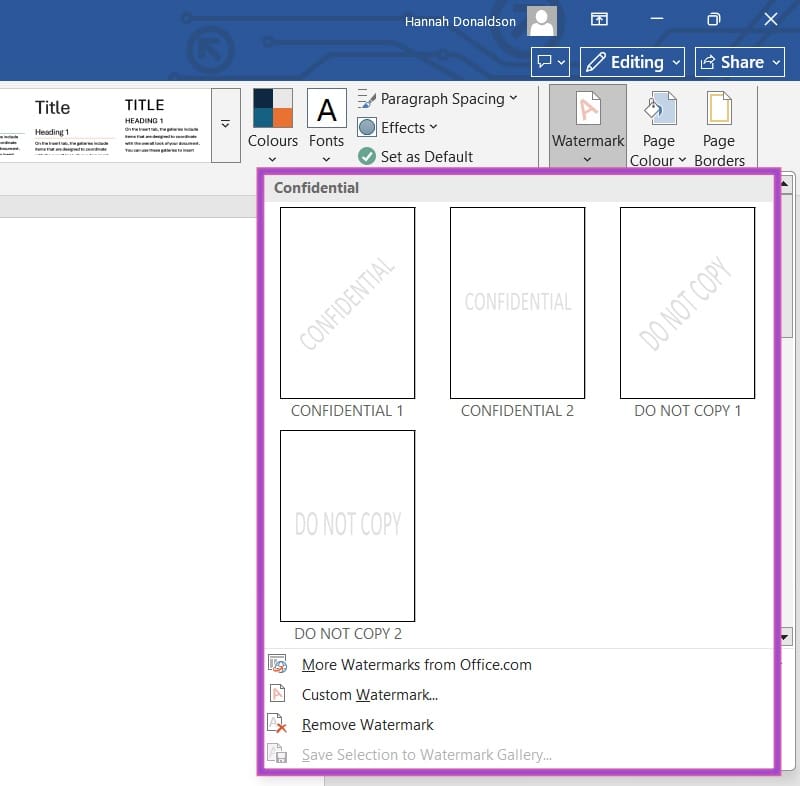 How-to-Insert-a-Watermark-in-Word-3 طريقة سهلة لإضافة علامة مائية إلى مستند Word دون التأثير على تنسيقه