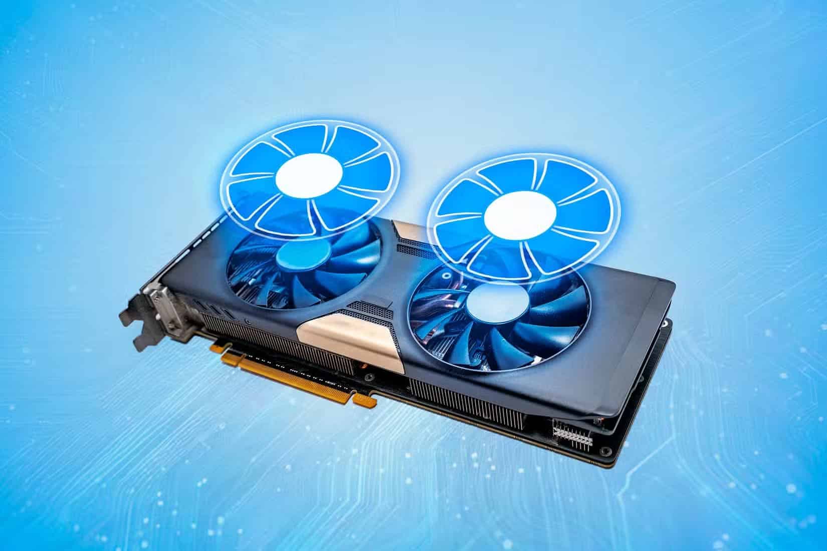 a-gpu-with-two-fans-highlighted لماذا ترتفع حرارة بطاقة الرسومات وما الذي يمكنك فعله حيال ذلك