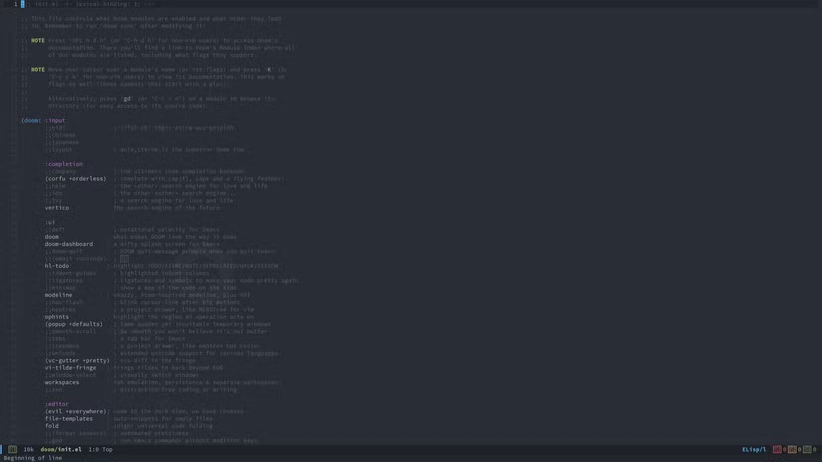 a-graphical-emacs-window-displays-the-contents-of-the-doom-emacs-init-file-there-is-highly-structured-code-on-the-screen-and-around-half-of-it-is-commented-out لماذا يُعد Doom Emacs خيارك المثالي للمشاريع البرمجية الآن