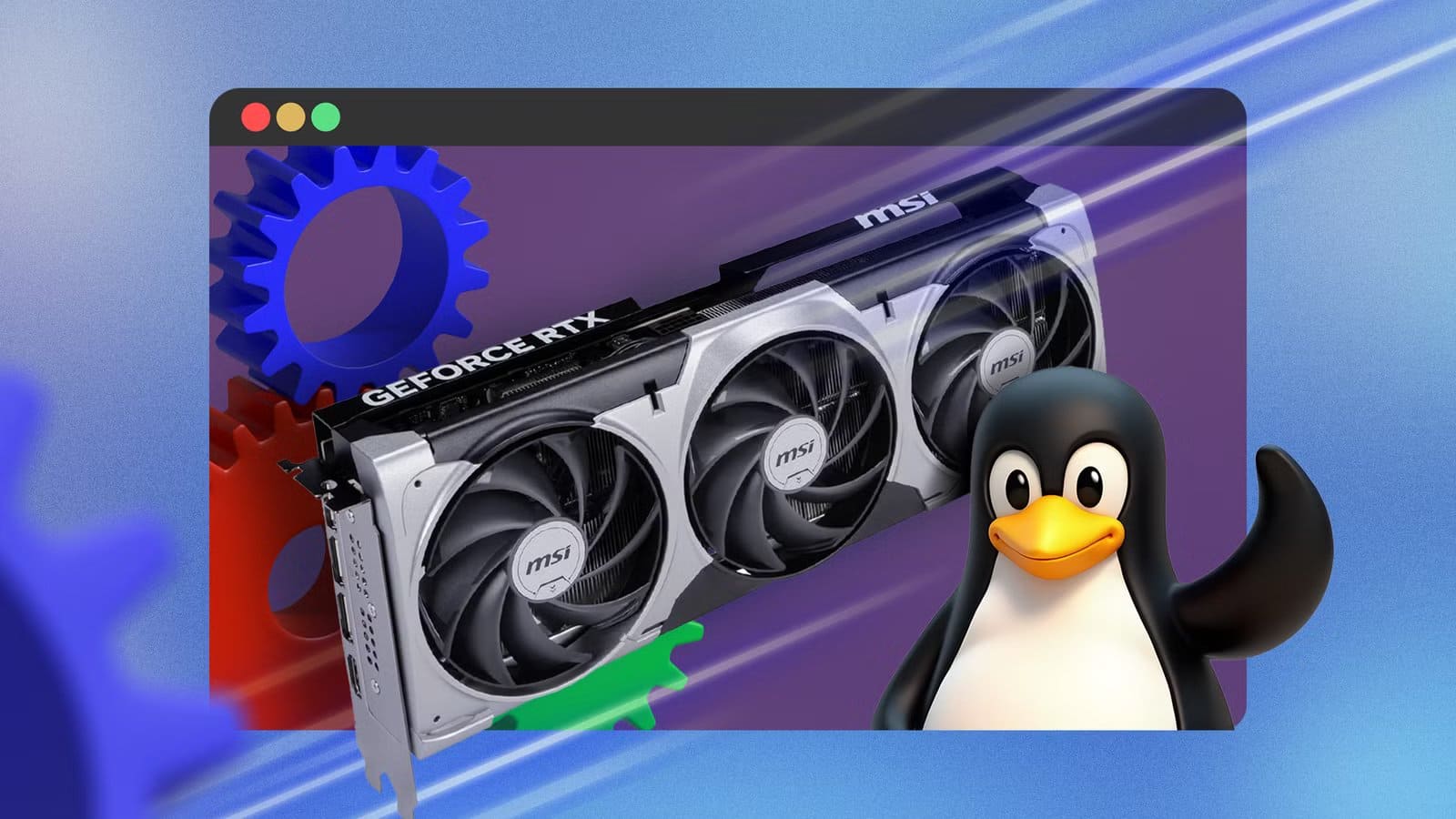 a-linux-terminal-with-a-gpu-and-the-linux-mascot-beside-it طرق معرفة نوع وحدة معالجة الرسومات المثبتة على نظام Linux بسهولة