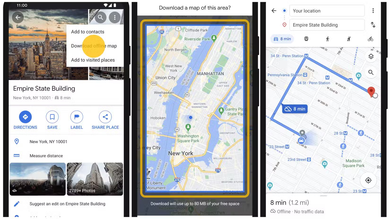 a-person-downloading-maps-offline-in-google-maps إيماءات خرائط Google التي تجعل القيادة أسهل
