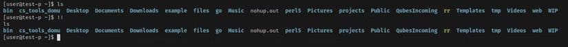 a-terminal-window-displays-the-ls-command-executed-twice-the-second-time-it-was-executed-with-a-double-exclamation-point كيف تكتشف أوامر Terminal تُغيّر تجربتك على الفور