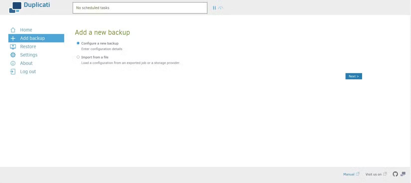 adding-a-new-backup-in-duplicati طريقة موثوقة لعمل نسخ احتياطي لملفات Windows باستخدام أداة مفتوحة المصدر