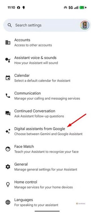 digital-assistants-from-google-option-in-pixel-settings طرق فعّالة لإيقاف ميزات الذكاء الاصطناعي المزعجة في هواتف Google Pixel