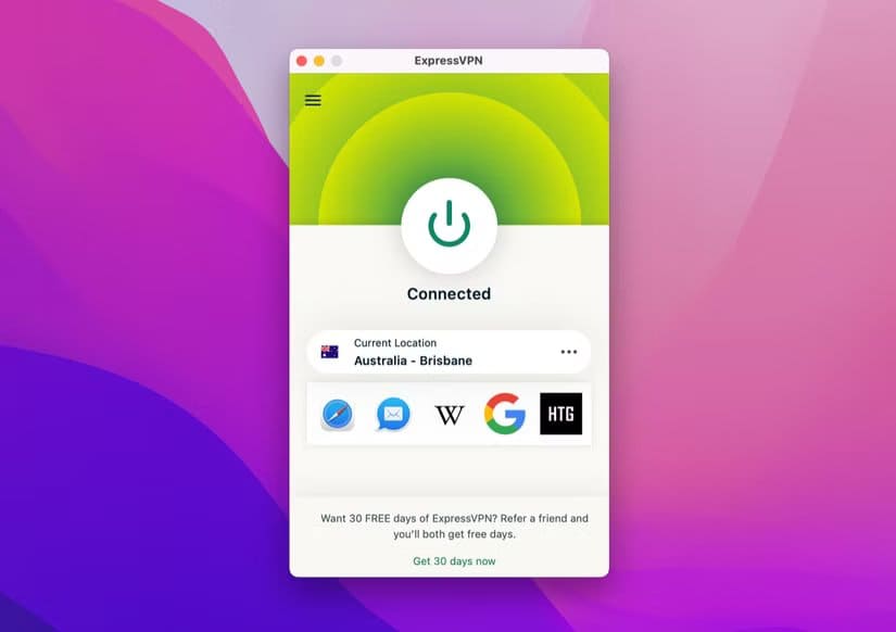 expressvpn_connected إعدادات أمان أساسية تحمي جهاز Mac من التهديدات الحديثة