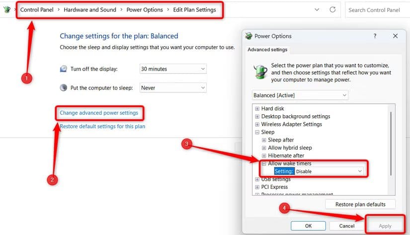 how-to-disable-sleep-wake-timers-in-windows-control-panel جهازك لا يدخل في وضع السكون؟ إليك الطريقة التي نجحت معي