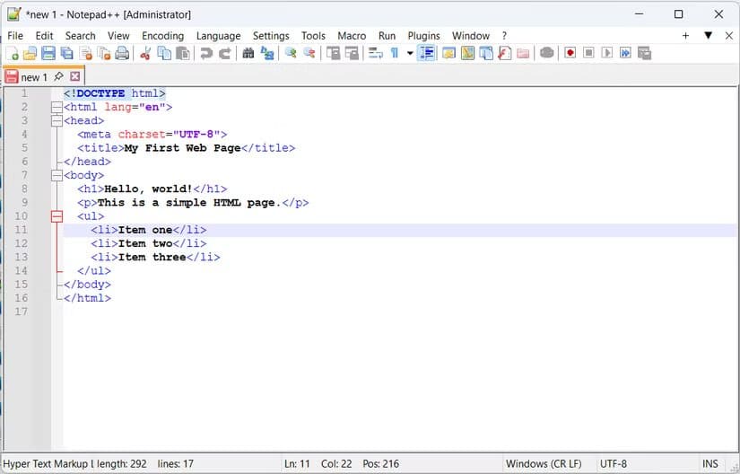 html-code-in-notepad-plus-plus تطبيقات محمولة لا غنى عنها تجعل أي محرك USB أداة قوية جاهزة للعمل