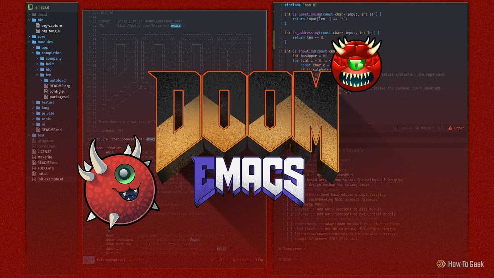 illustration-featuring-the-doom-emacs-logo-over-a-code-editor-interface-with-two-cartoon-demon-mascots-on-each-side لماذا يُعد Doom Emacs خيارك المثالي للمشاريع البرمجية الآن