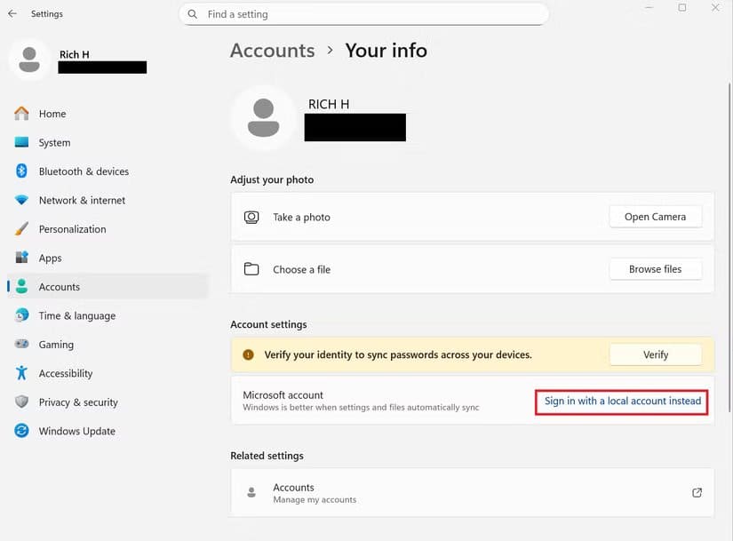 local-account-windows-sign-in مايكروسوفت تبدأ بإزالة الحسابات المحلية تدريجيًا وهذا ما يجب أن تعرفه قبل التحديث القادم