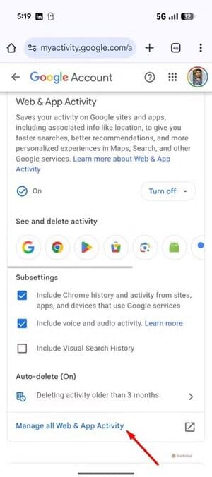 manage-all-web-app-activity-option-in-google-account هذه الإعدادات الست التي في Android قد تُعرض خصوصيتك للخطر