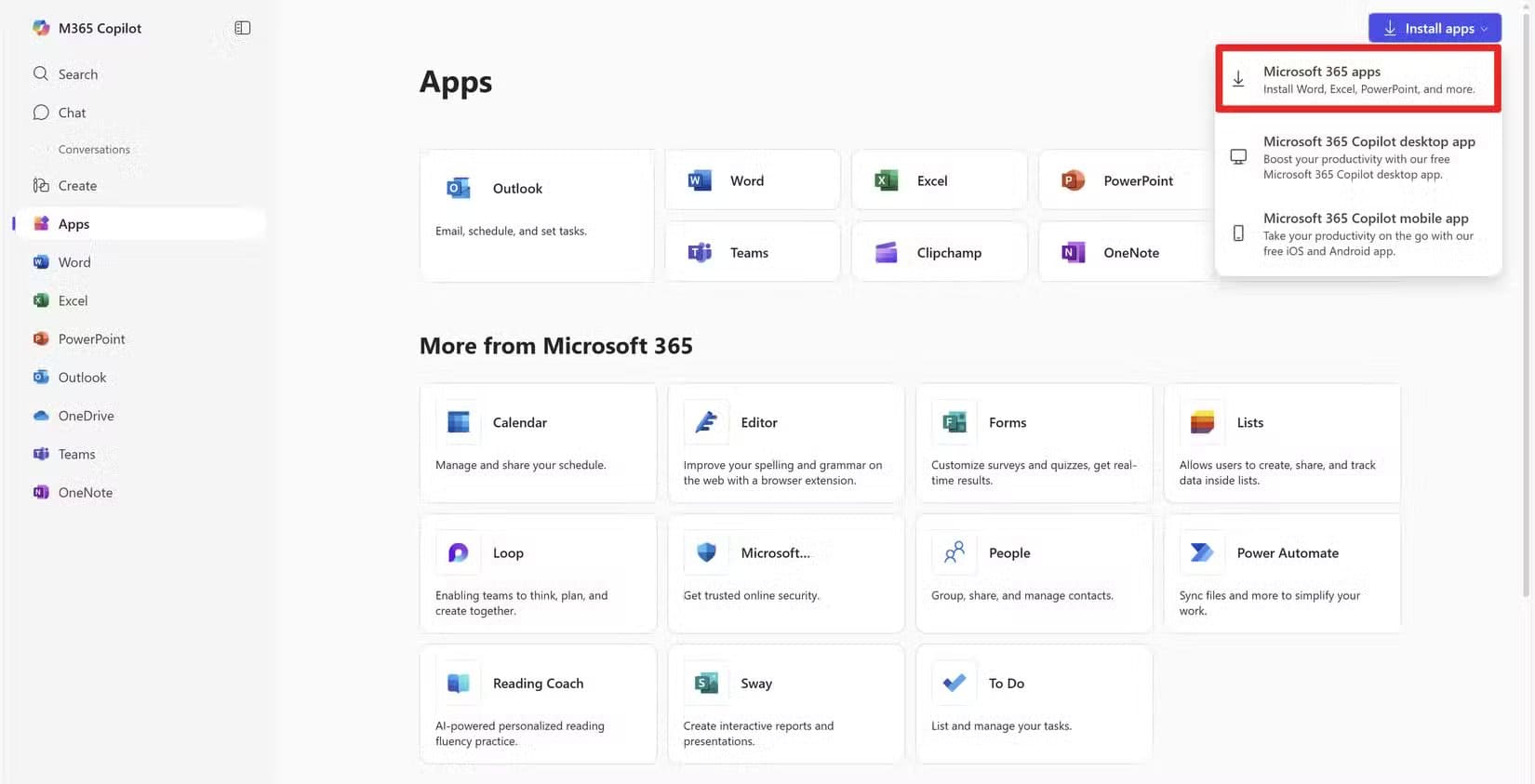 microsoft-apps-page-install-apps طرق فعالة لإصلاح أخطاء مستند Word واستعادة النص المفقود