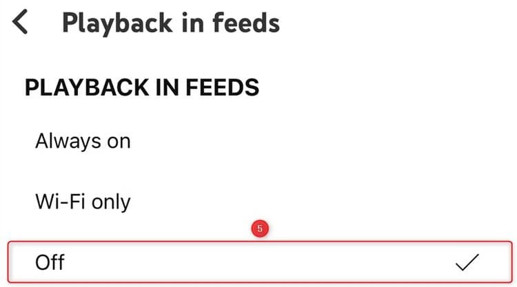 playback-in-feeds-is-turned-to-off-in-the-ios-youtube-app كيفية تحسين تجربة تصفح YouTube بتغيير إعداد واحد فقط