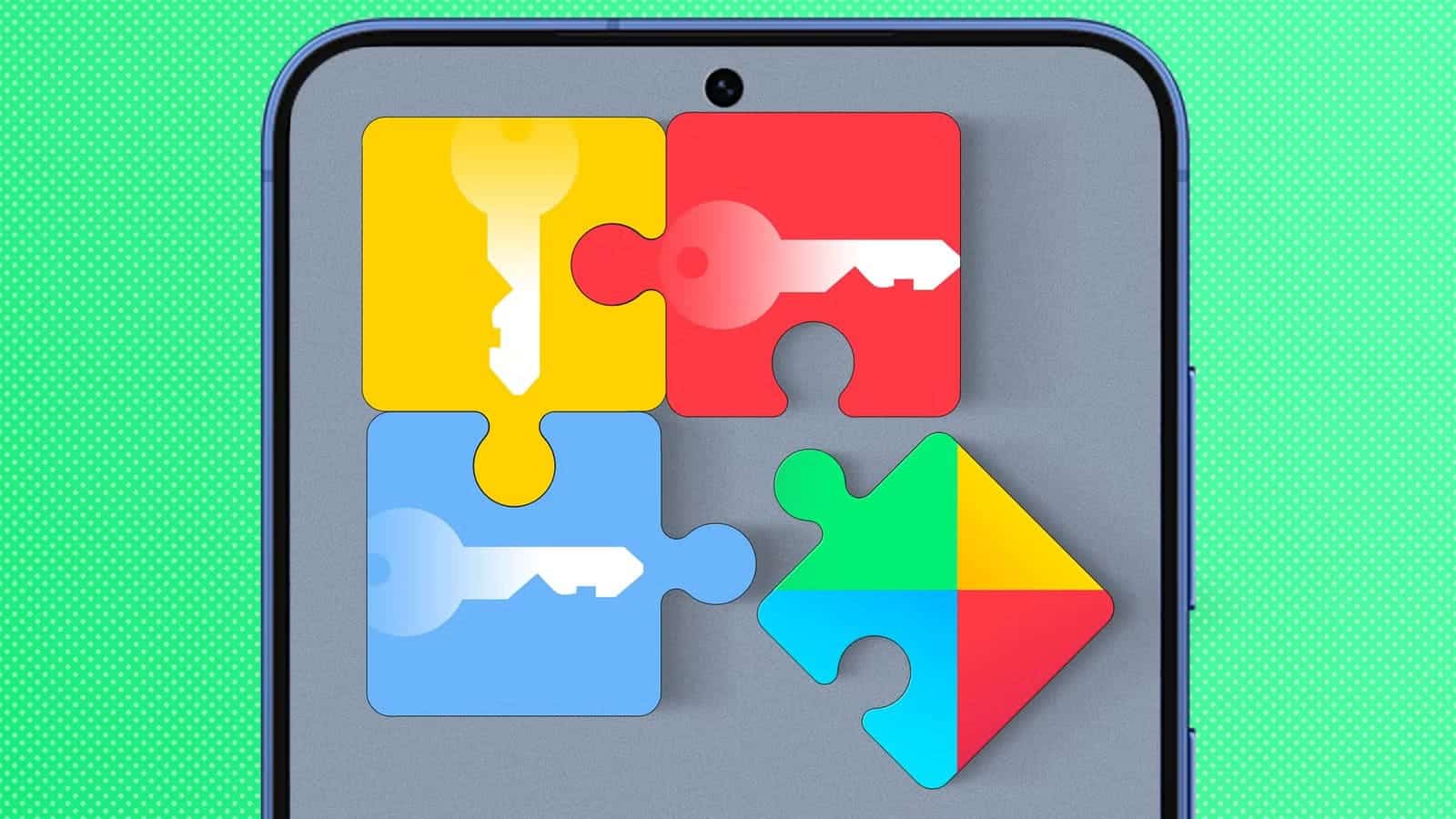 smartphone-screen-showing-colorful-puzzle-pieces-with-key-symbols-fitting-together-with-the-google-play-services-logo-piece ما الذي يجمعه Google فعليًا من هاتفك Android وكيف يحدث ذلك