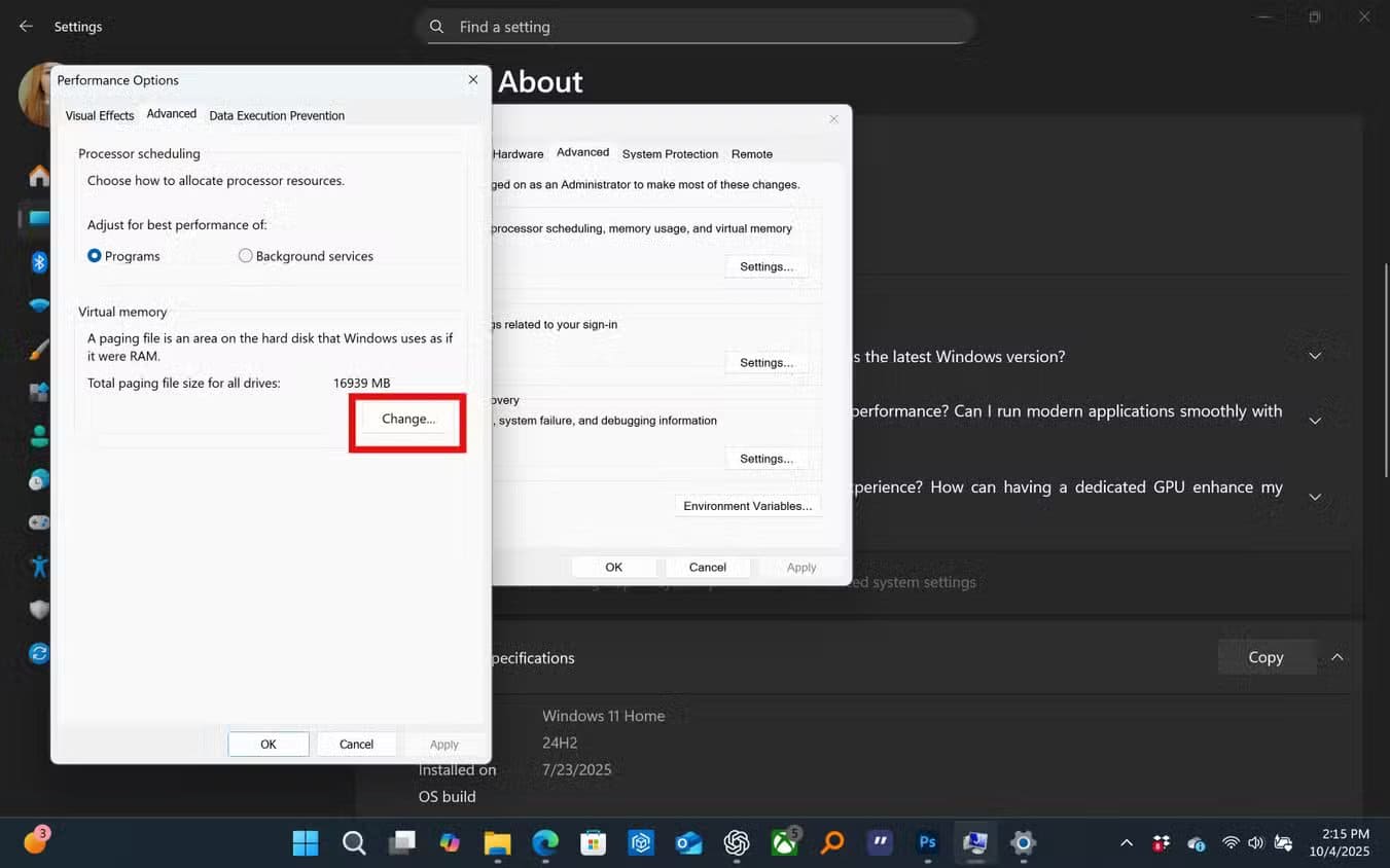 the-advanced-performance-options-tab-in-windows-11-showing-the-virtual-memory-section إعدادات خفية في Windows 11 تعيد لجهازك السرعة التي فقدها