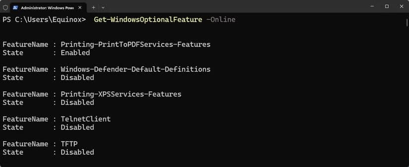 the-list-of-features-you-can-enable-or-disable طريقة إدارة الميزات الاختيارية في Windows 11 خطوة بخطوة