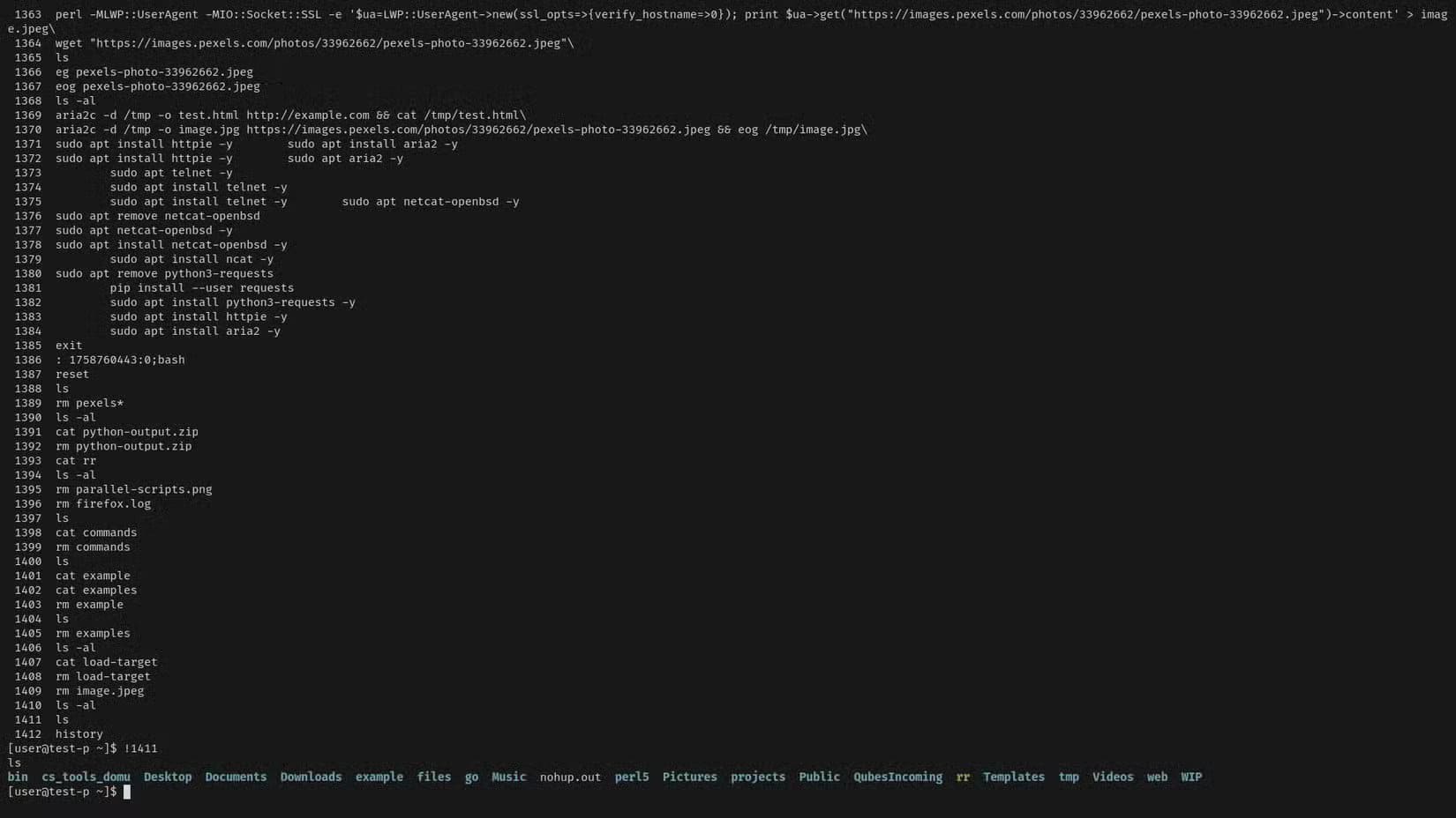 the-terminal-shows-the-bash-history-a-double-exclamation-point-was-entered-and-it-re-executed-the-last-command-a-simple-directory-listing كيف تكتشف أوامر Terminal تُغيّر تجربتك على الفور