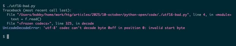 utf16-bad كيفية استخدام دالة open في Python لقراءة وكتابة الملفات