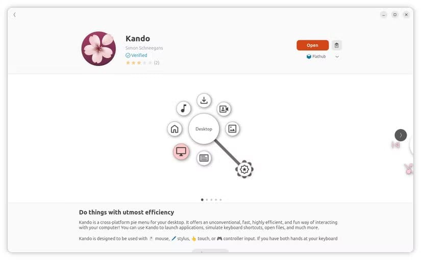 2-kando-flatpak-on-gnome-software أفضل 7 تطبيقات Flatpak لمستخدمي لينُكس