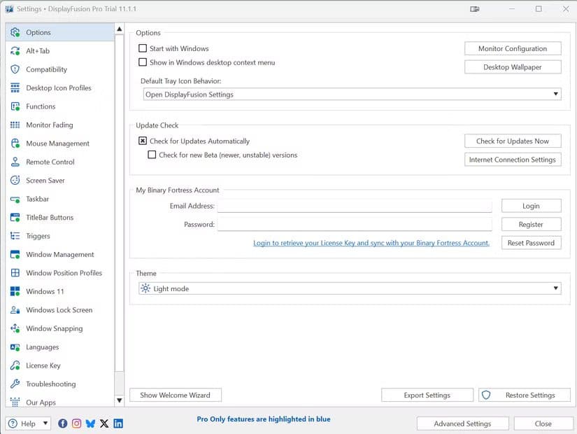 2025-11-14-15_38_51-settings-o-displayfusion-pro-trial-11-1-1 أفضل تطبيقين يجب تركهما في قائمة بدء تشغيل ويندوز لتحسين الأداء واستقرار النظام