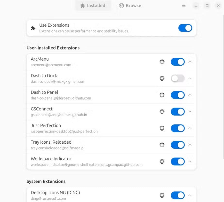 4-recommended-extensions-installed-in-ubuntu-extension-manager حلول فعّالة لأكثر مشاكل Ubuntu شيوعًا باستخدام ملحقات GNOME