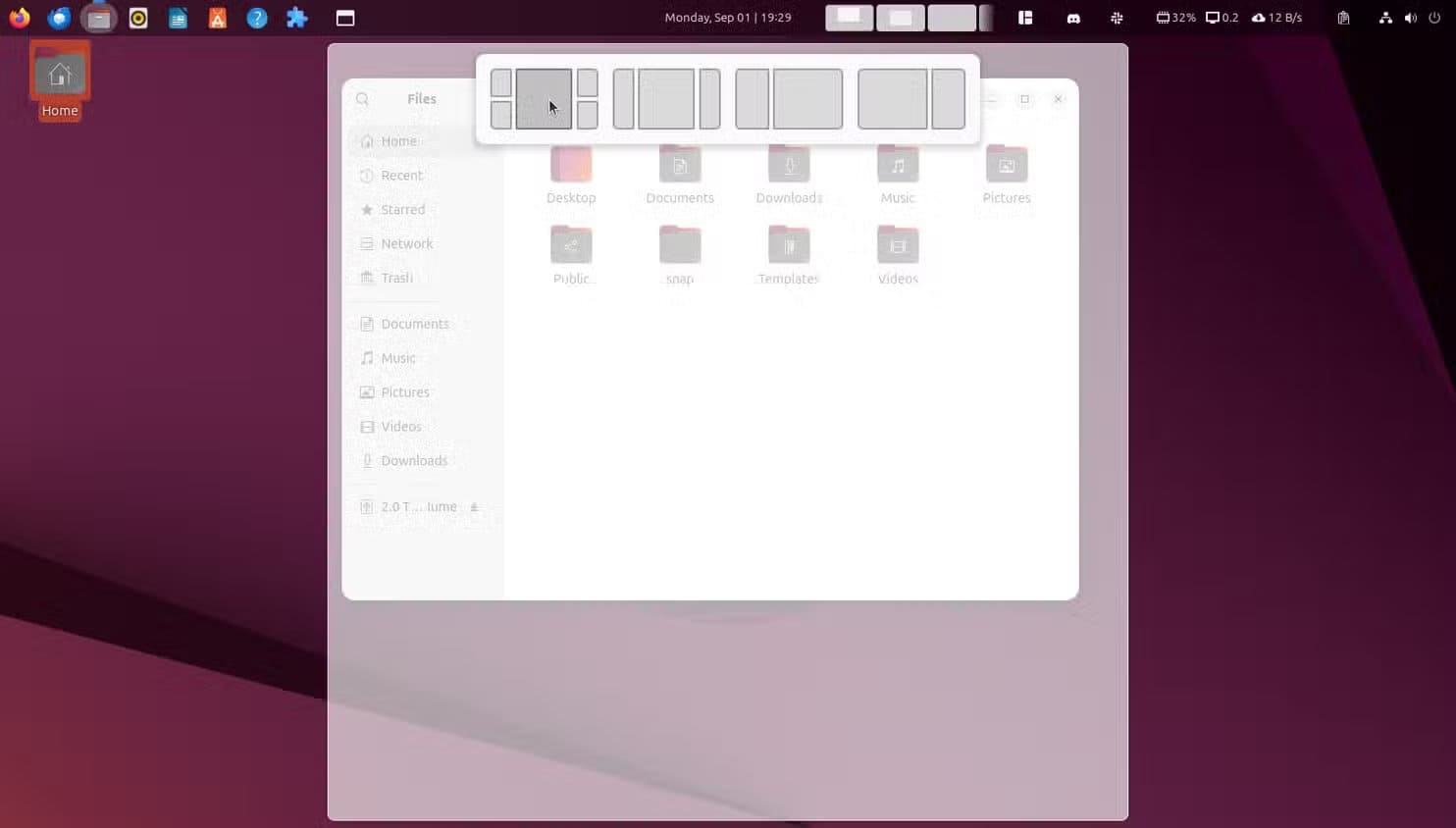 8c-tiling-shell-pinning-window-to-a-preconfigured-layout حلول فعّالة لأكثر مشاكل Ubuntu شيوعًا باستخدام ملحقات GNOME