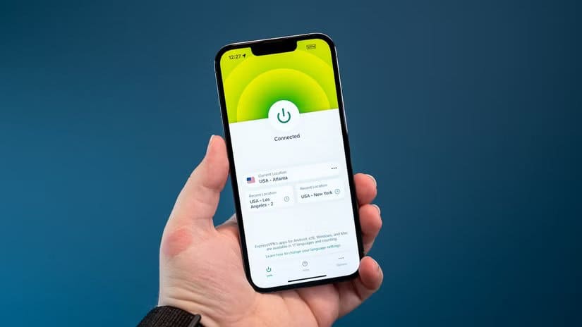 ExpressVPN-running-on-an-iPhone-13-Pro VPN على الهاتف هل هو ضرورة أمنية أم مجرد رفاهية رقمية