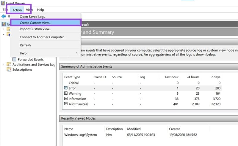 How-to-Check-Windows-Crash-or-BSOD-Logs-2 التحقق من سجلات الأعطال وشاشة الموت الزرقاء في Windows