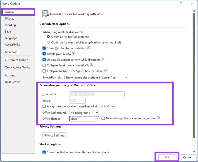 How-to-Enable-Dark-Mode-in-Microsoft-Office-Apps-9 تمكين الوضع الداكن في تطبيقات Microsoft Office بسهولة