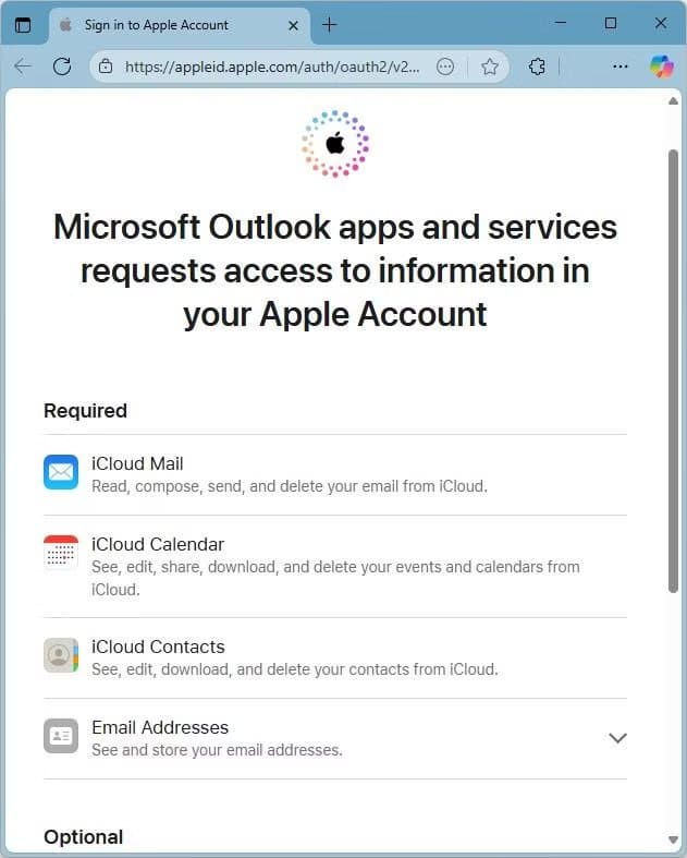 allow-access كيف يجعل دعم iCloud الجديد Outlook أكثر سهولة