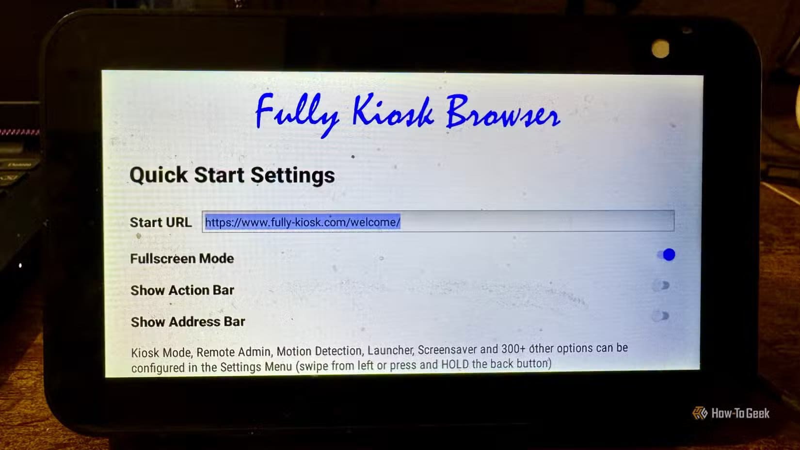 an-echo-show-5-running-fully-kiosk-browser-1 اجعل شاشة Echo Show تعرض لوحة تحكم Home Assistant تلقائياً