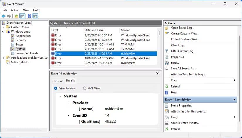 an-error-related-to-an-nvidia-driver أفضل الإجراءات عند تعطل Windows 11 واستعادة التشغيل بسرعة