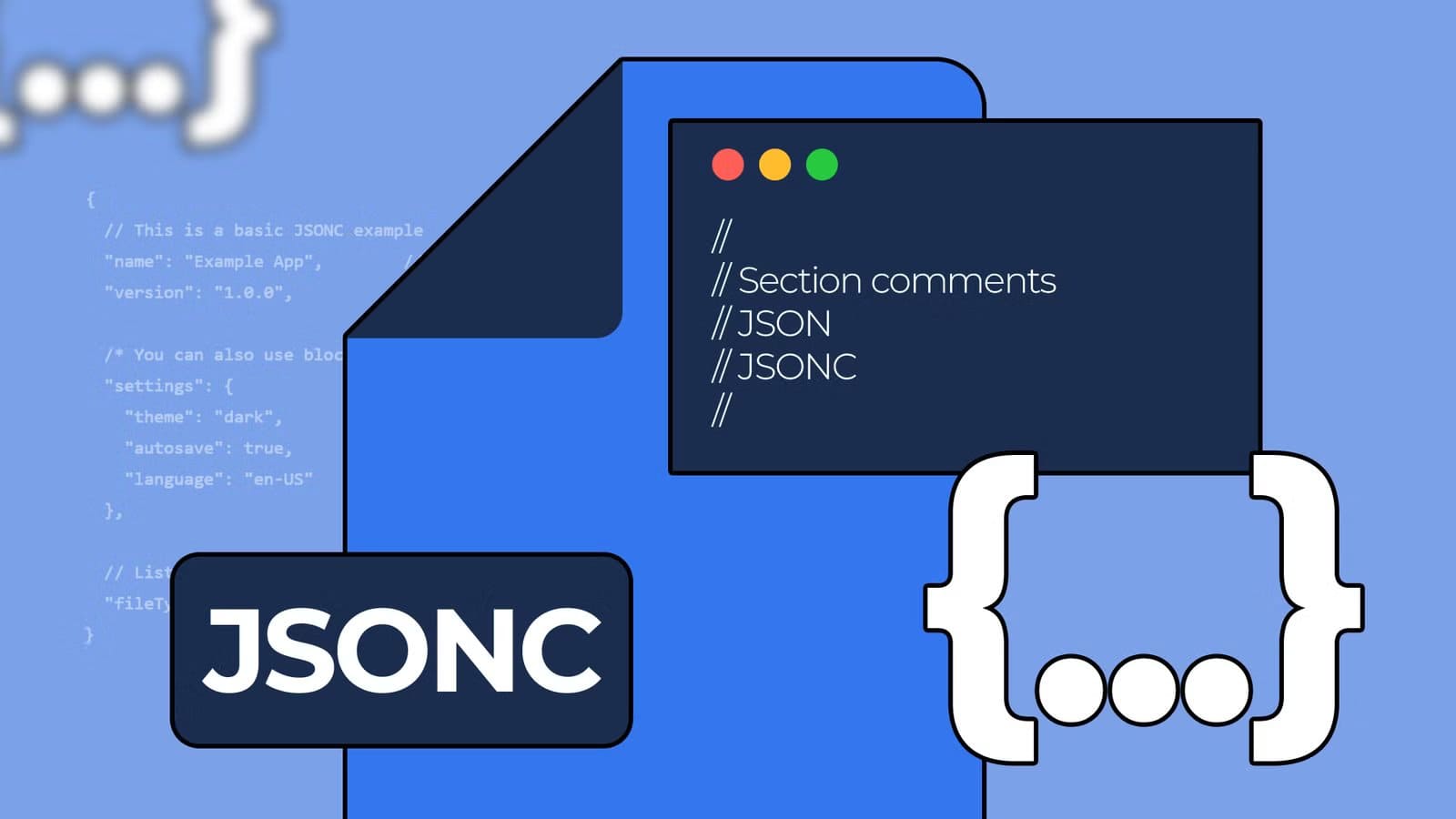 an-illustration-showing-a-blue-jsonc-file-icon-a-dark-code-window-with-comment-lines-and-white-curly-brace-symbols JSONC مقابل JSON وكيفية اختيار الأنسب لمشروعك