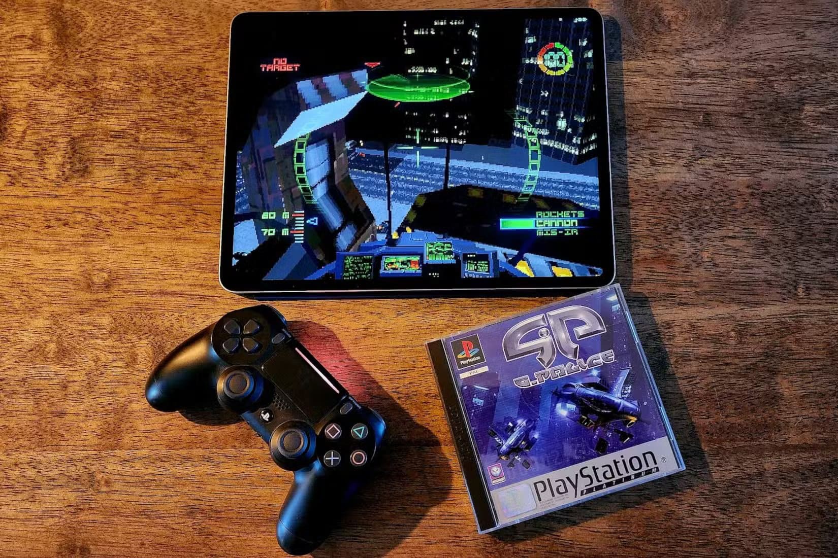 an-ipad-running-g-police-next-a-physical-original-copy-of-the-game-and-a-ps4-controller أفضل الاستخدامات العملية لجهاز iPad القديم وتحويله لأداة مفيدة مجددًا