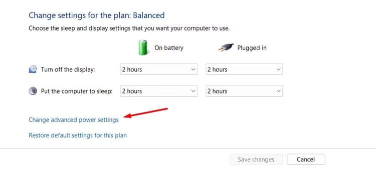 change-advanced-power-settings-option-in-the-control-panel-1 طرق فعّالة لزيادة عمر بطارية أجهزة الكمبيوتر المحمولة بنظام Windows