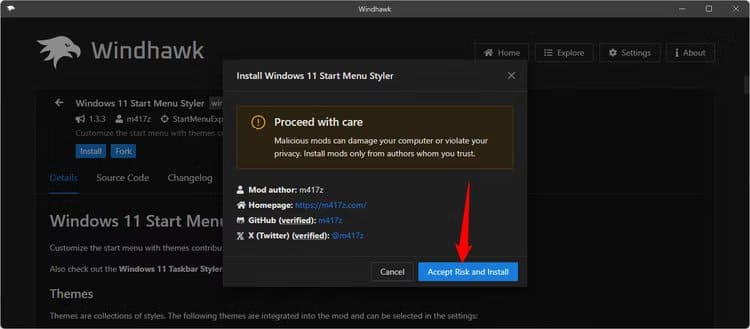 click-accept-and-install-on-the-disclaimer-that-appears طرق بسيطة لإصلاح أكثر مشاكل Windows 11 المزعجة
