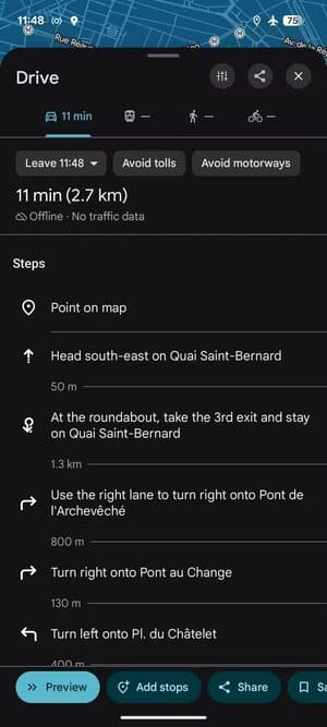 directions-in-offline-maps الطريقة الذكية لاستخدام خرائط Google بدون اتصال بالإنترنت