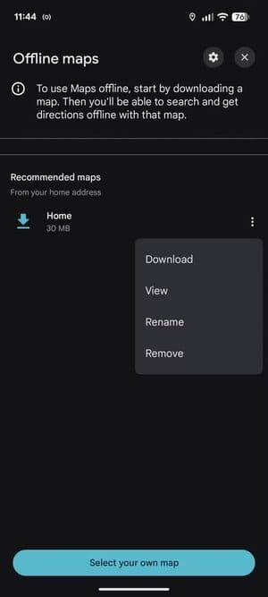 download-a-recommended-map-in-google-maps الطريقة الذكية لاستخدام خرائط Google بدون اتصال بالإنترنت