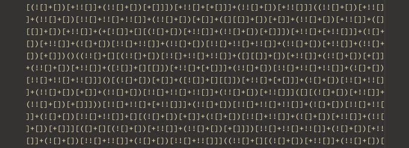 jsfuck لغات برمجة غير مألوفة تقدم أفكارًا تستحق التجربة