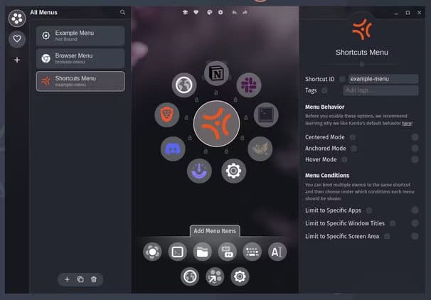 kando-menu-editor-page أفضل 7 تطبيقات Flatpak لمستخدمي لينُكس