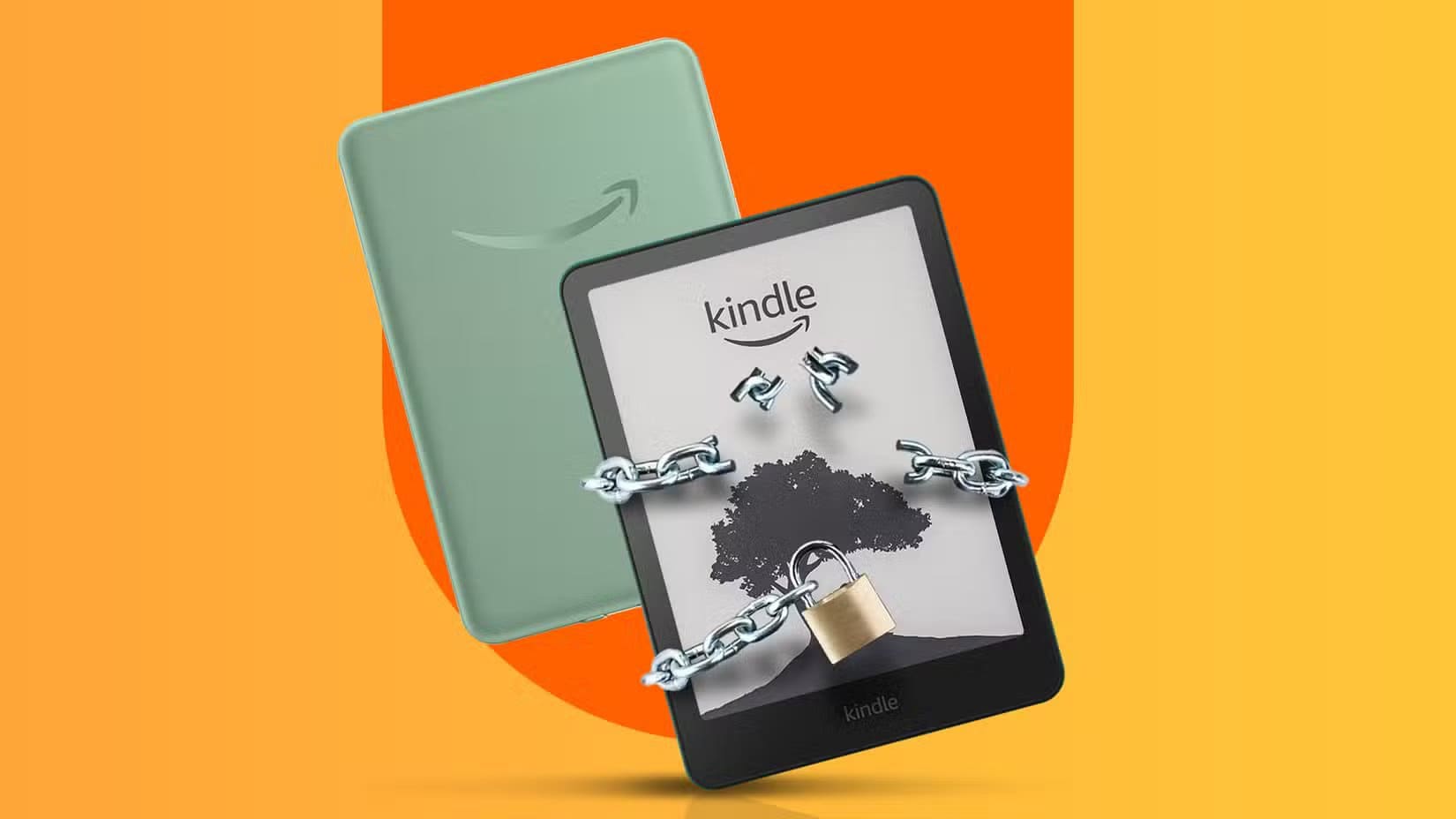 kindle-bound-by-broken-chains-and-a-padlock طرق مبتكرة لإعادة استخدام قارئ Kindle القديم