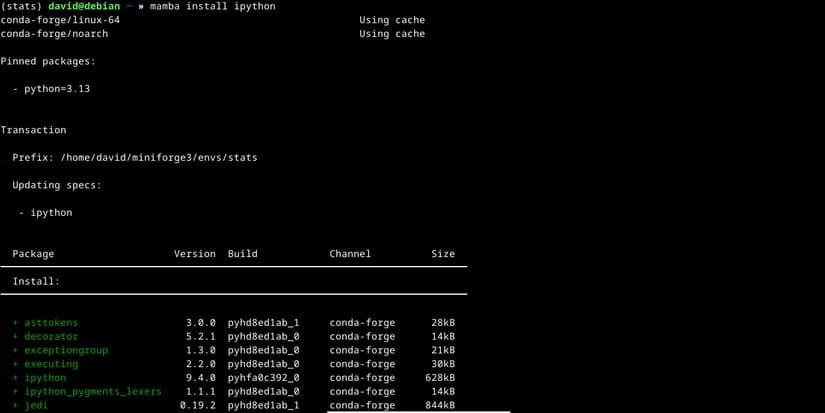 mamba-install-ipython أدوات Python الأساسية التي تمنح أي جهاز جديد بداية قوية