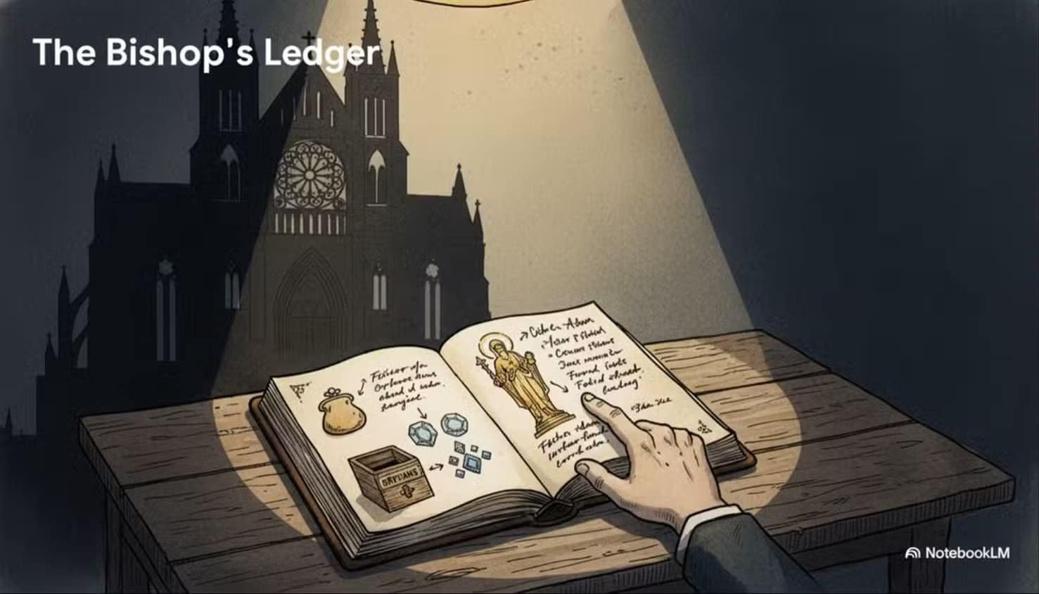 notebooklm-s-video-maker-with-a-bishop-s-ledger طرق مبتكرة لاستخدام NotebookLM لتحسين تنظيم المعرفة وتسريع إنجاز المهام