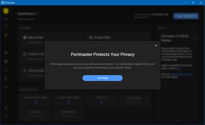 portmaster-quick-setup-process طريقة بسيطة للحد من وصول التطبيقات إلى الإنترنت دون تعقيد
