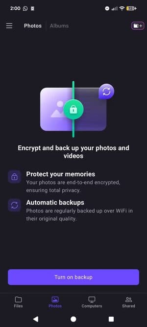 the-automatic-backup-on-the-proton-drive-android-app أفضل بدائل Google Drive التي تركز على الخصوصية